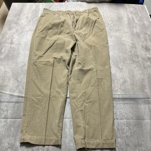Tommy Hilfiger Pants Mens 38x30 Tan Corduroy Straight Leg Classic Fit Casual